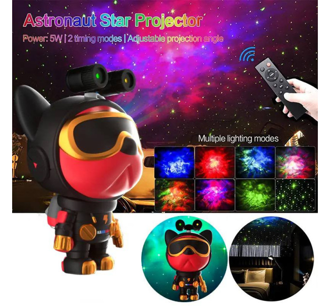 Проектор звездного неба в виде собаки Nebula Dog Projector с 2 лазерами (24)