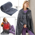 Пончо, согревающий плед с подогревом c работой от USB Electric Heating Shawl Blanket (40)