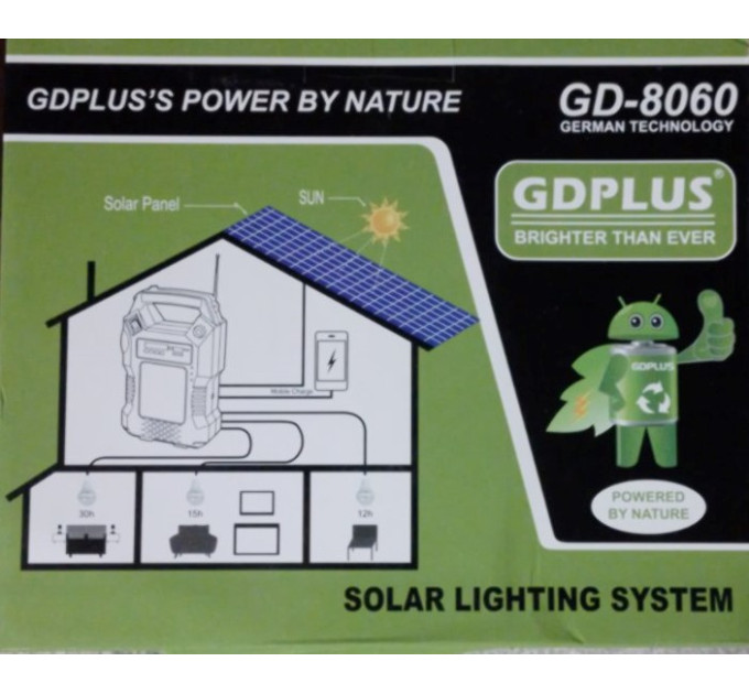 Фонарь GD-8060 Solar Lighting System (16)