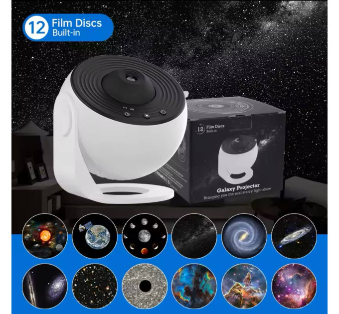 Проектор звездного неба вращающийся на 360° Galaxy Projector (24)