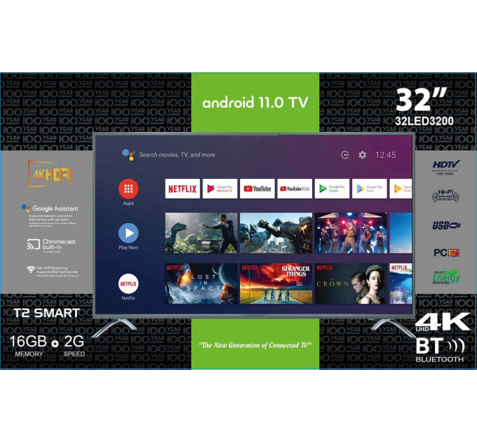 Телевизор Smart LED TV- 4k ultra HD 32 дюйма