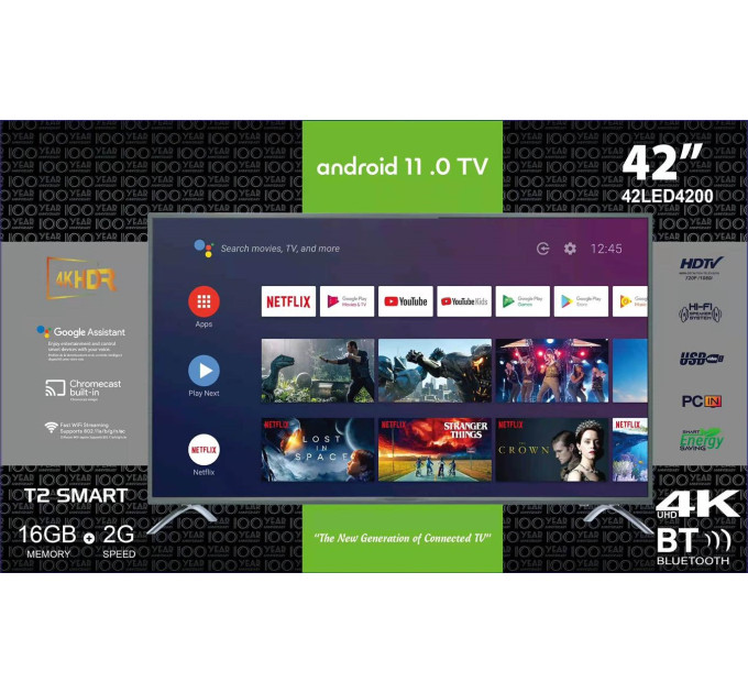 Телевизор Smart LED TV- 4k ultra HD 42 дюйма