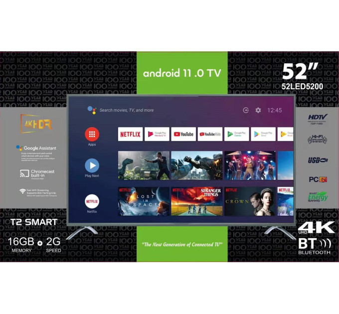 Телевизор Smart LED TV- 4k ultra HD 52 дюйма