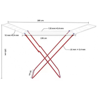 Напольная сушилка для белья 180x50см (10)