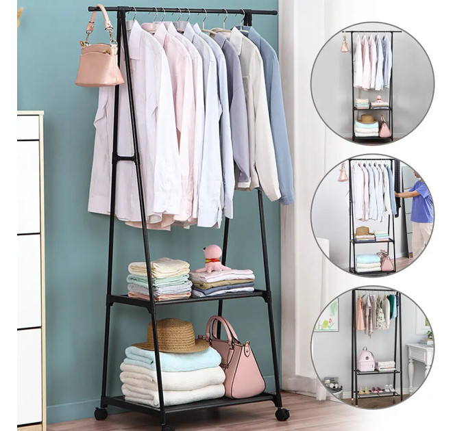 Передвижная вешалка для одежды до 20 кг The New Coat Rack (160х55х42см) (20)