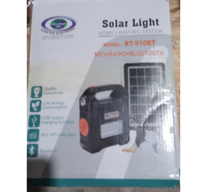 Фонарь RT-910BT Solar Light MP3+RADIO+BLUETOOTH