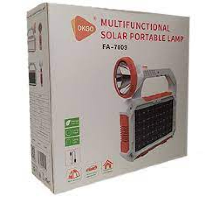 Фонарь OKGO FA-7009 Multifunctional solar portable lamp