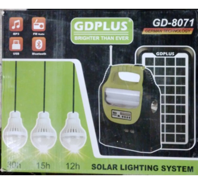 Фонарь GD-8071 Solar lighting System (12)