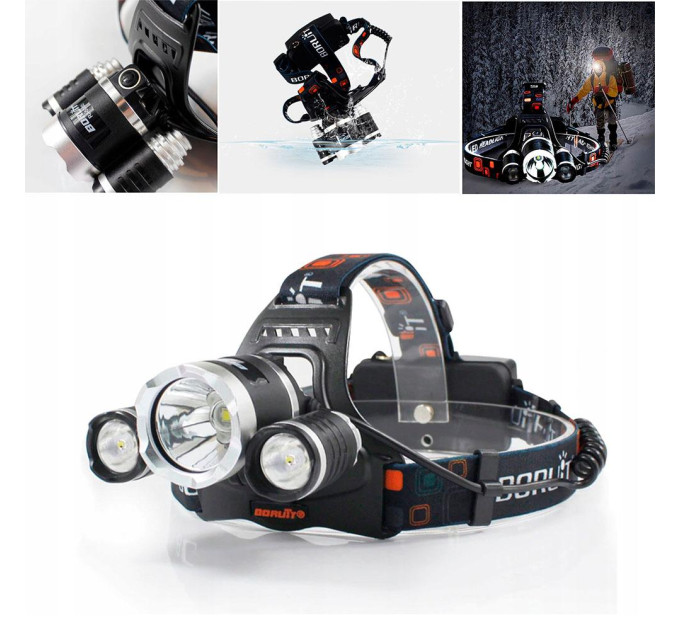 Налобный фонарь 300-T6 High Power Headlamp с 2 аккумуляторами (100)