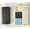 №003 Power Bank Mi 20000 mAh/ 2 Usb/ 1 Type-C/ 1 Micro-USB (50)