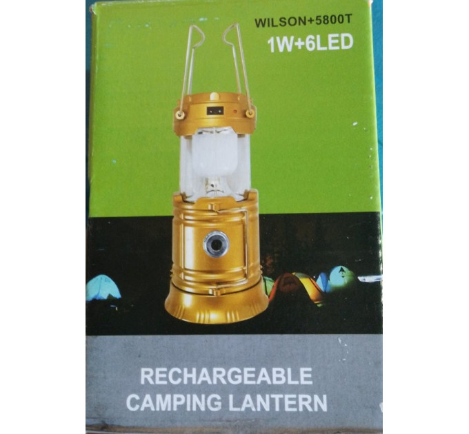 Фонарь для кемпинга WILSON+5800T Reargeable camping lantern 1W+6LED (72)