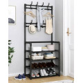 Напольная вешалка для одежды 4*60 New simple floor clothes rack с полками и крючками (16)