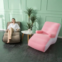 Надувной диван с подлокотником, домашнее складное кресло Inflatable Sofa, 80x140x85 (10)