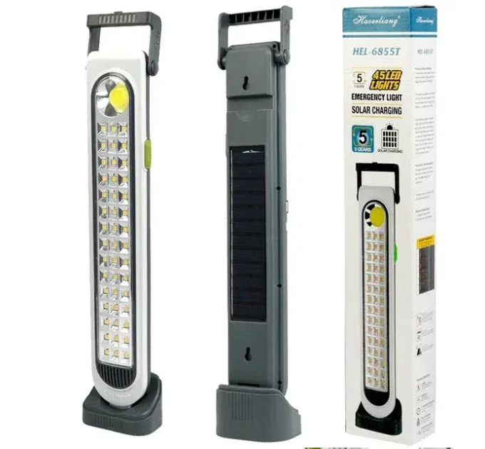 Фонарь, лампа HEL-6855T Emergency light solar charging 45 Led,повербанк (35)