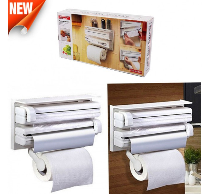 Кухонный диспенсер для пленки, фольги и полотенец Triple Paper Dispenser (24)