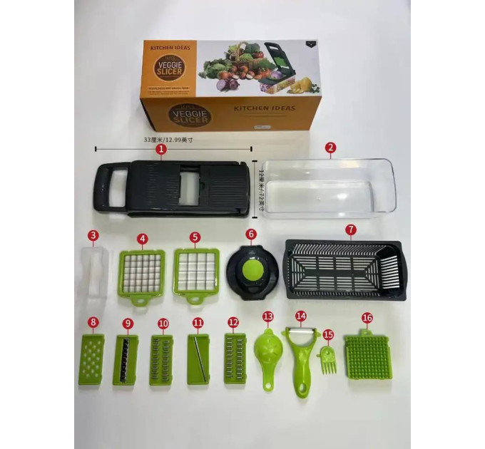 Многофункциональная овощерезка 14 в 1 Veggie Slicer (32)