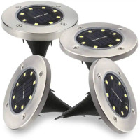 Универсальный светильник на солнечной батарее для дома и сада Disk Lights, 4шт (30)